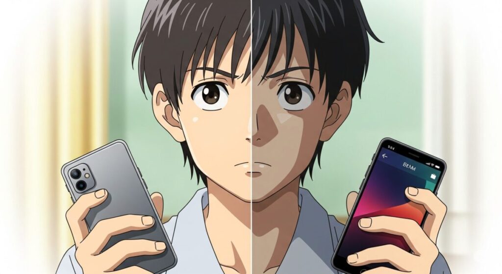iPhoneダークモード設定との違い